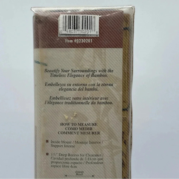 New Ambria Fruitwood Burnt Roman Shade 36" X 72". - Picture 5 of 10